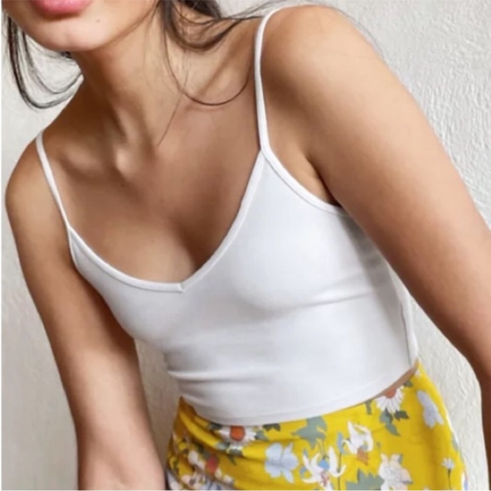 BNWT Sunday Best Roxboro Aritzia Tank Top Spaghetti Straps White Colour